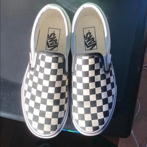 Checkered slip on Vans